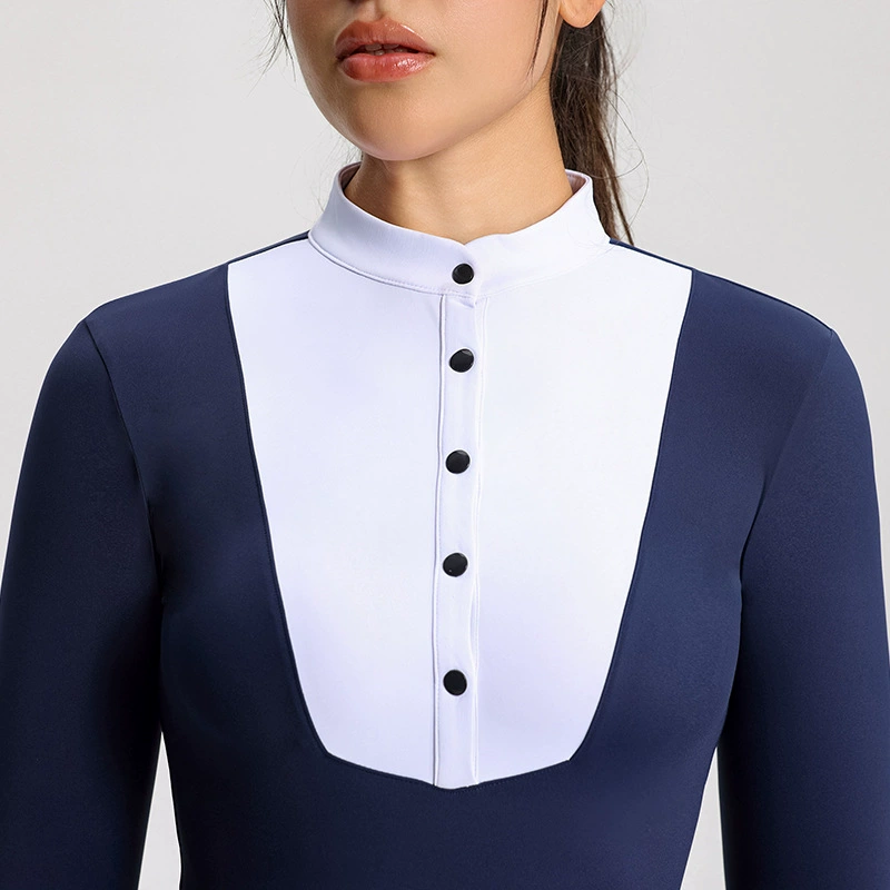 wontto专业速干马术训练考级长袖T恤女秋季T恤马术服装备工厂直批