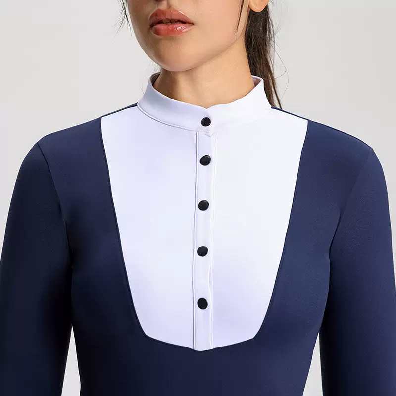 wontto专业速干马术训练考级长袖T恤女秋季T恤马术服装备工厂直批