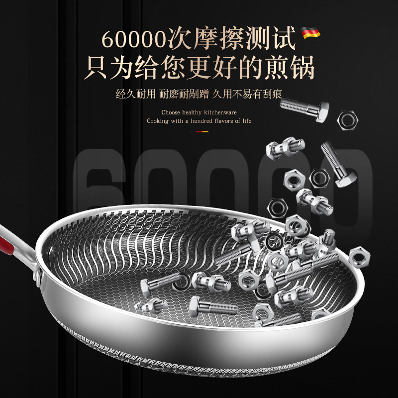 ドイツ316Lステンレスフライパン不粘着鍋家庭用フライパン無コーティングフライパン電磁ストーブガスコンロ共通|undefined