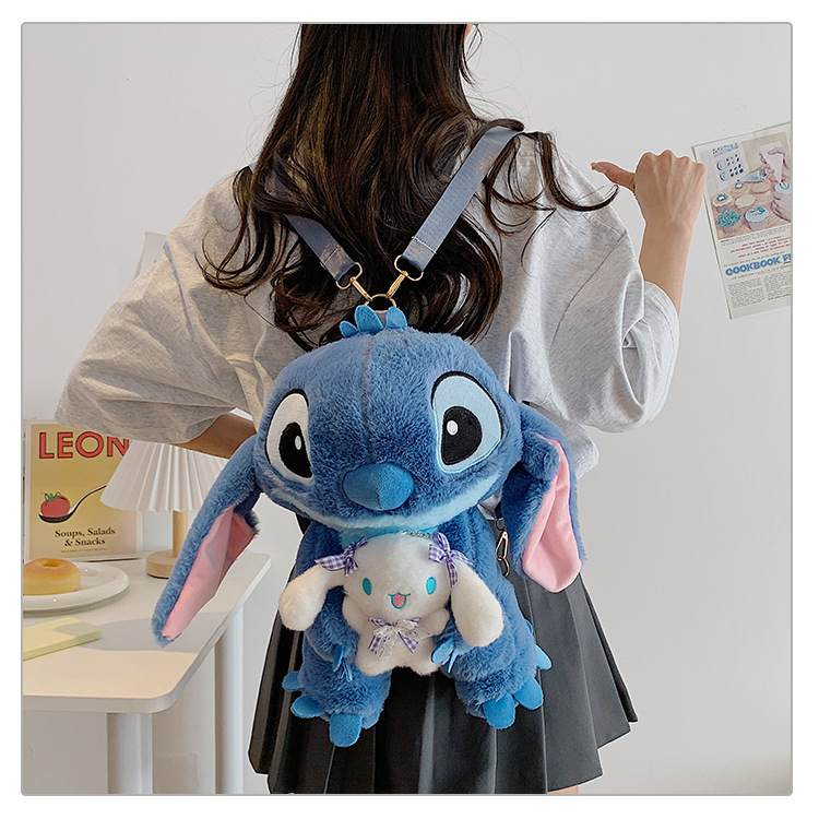 Pequeña venta al por mayor Stitzi felpa dibujos animados mochila niña linda ins bandolera regalo para padres e hijos image 8