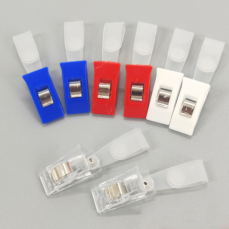 Factory Direct Supply Plastic Clip Factory Brand Clip Certificate Clip Chest Clip Transparent Plastic New Clip Working Certificate Clip