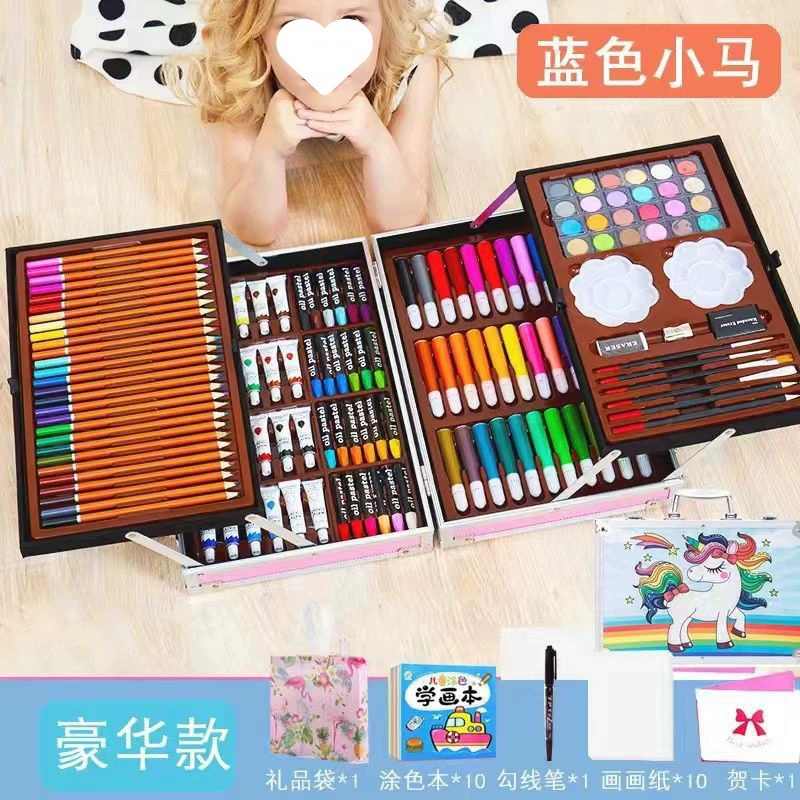 Игрушка, подарочная коробка, детские цветные карандаши