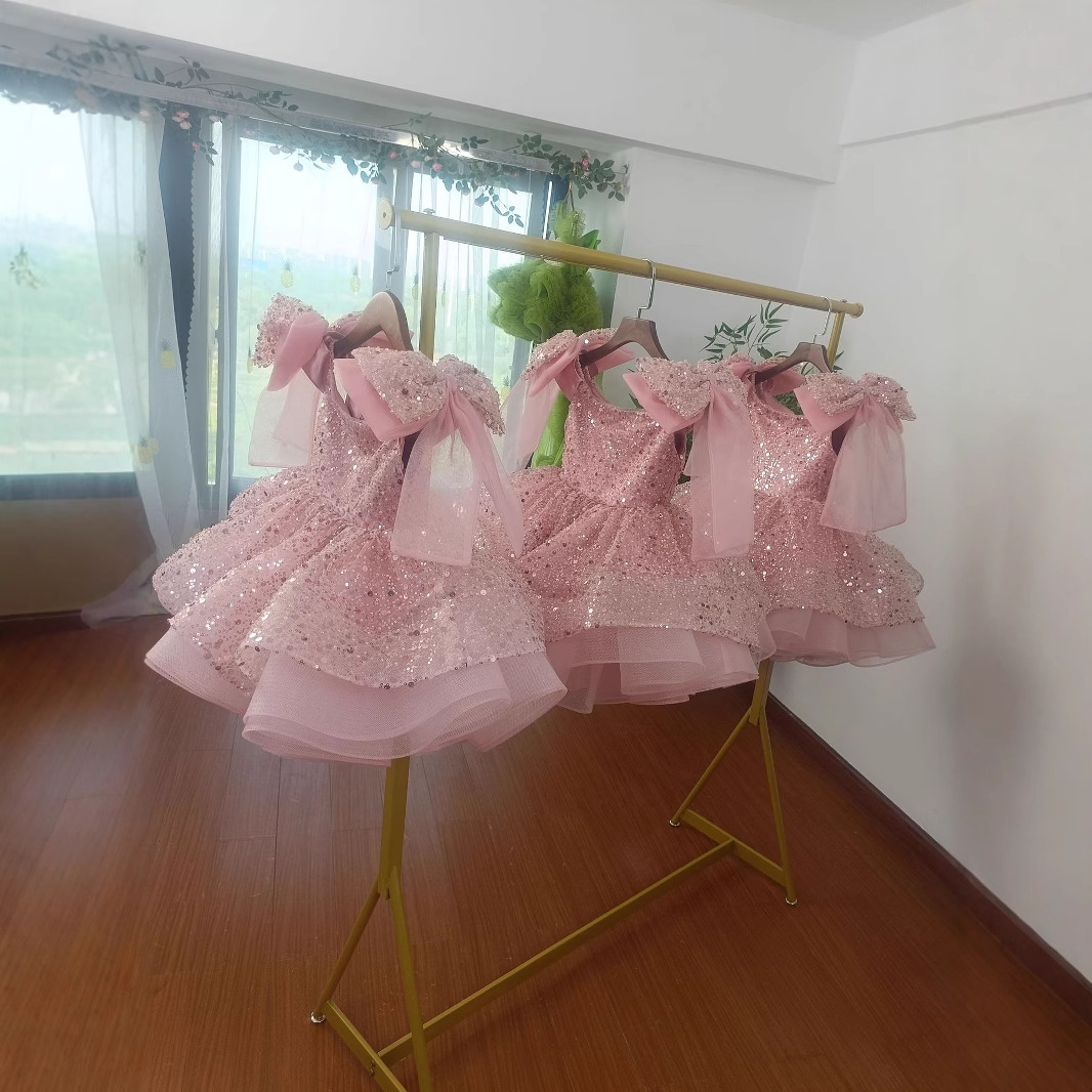 소녀 원피스 2025 가을 겨울 새로운  큰 나비 패션 트렌드 독립 스탠드 스퀸 큰 어린이 원피스