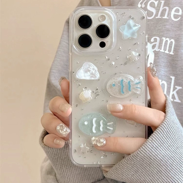 Apple, трехмерная морская совместимый чехол для телефона, iPhone14 Pro, iPhone 13, японский и корейский, iphone, 15promax