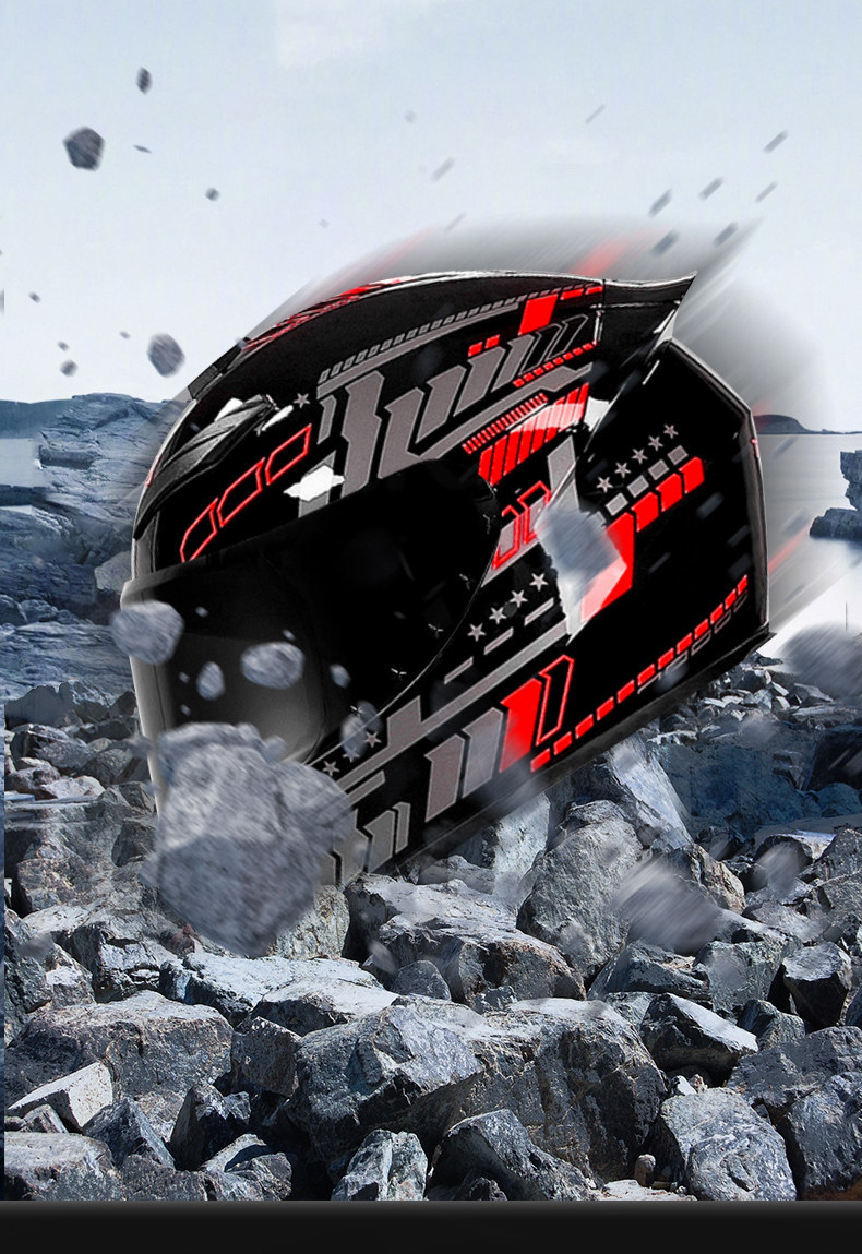 3C Certified Motorcycle Helmet for Men and Women, Universal Motorcycle Safety Helmet, Retro Personalized Electric Motorcycle Full-Face Helmet