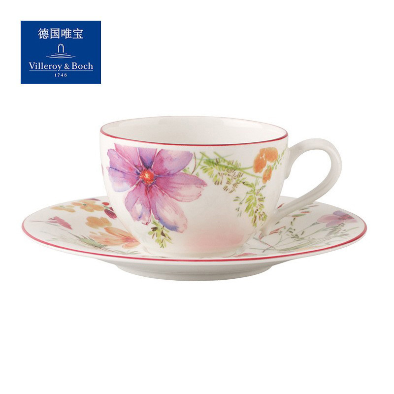 German villeroyboch Weibao imported creative coffee cup and saucer set ceramic European-style high-grade purple fancied