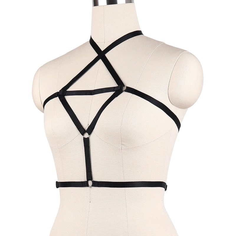 Zhu Ru clothing cross -border supply A sexy strap hollow milk black ladies beam O0077