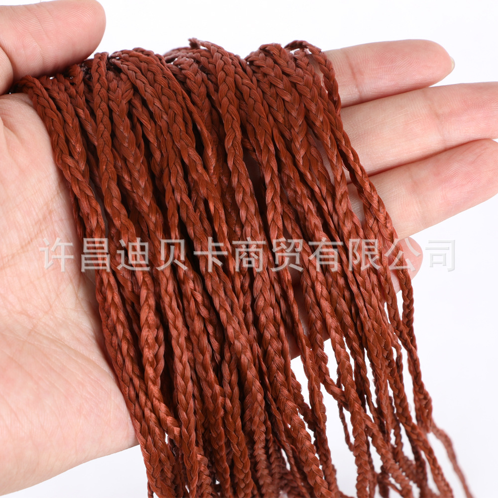 Europa y los Estados Unidos transfronterizos delgados trenzas de tres hebras zizi recto zizi rollo trenzas crochet caja trenzas ganchillo peluca