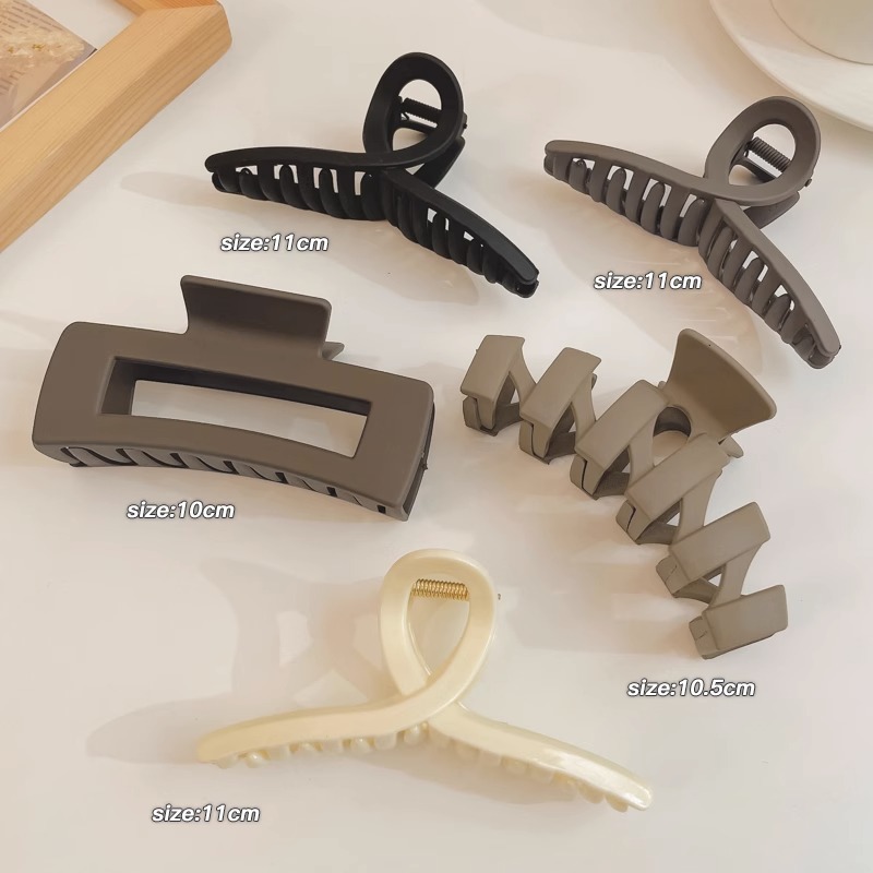 Horquilla de acrílico de las mujeres cuchara trasera updo clip de pelo grande celebridad de Internet elegante tiburón clip tocado simple horquilla