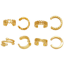 圆形爱心形耳夹女简约高级感无耳洞耳环欧美复古耳骨夹耳饰err91