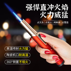 AT187 pen-type high-temperature soldering gun, air-operated lighter, windproof straight-shot blue flame torch manufacturer, dropshipping one piece.