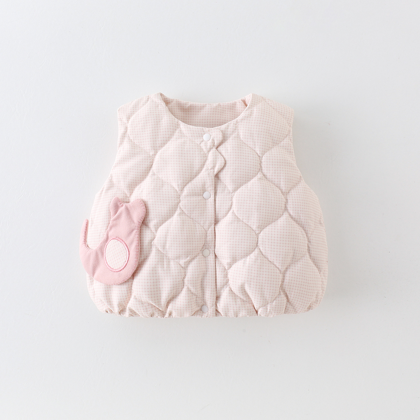 Girls' 2026 New Down Vest, Baby Girl's Winter Warm Lightweight White Duck Down Cartoon Cute Vest