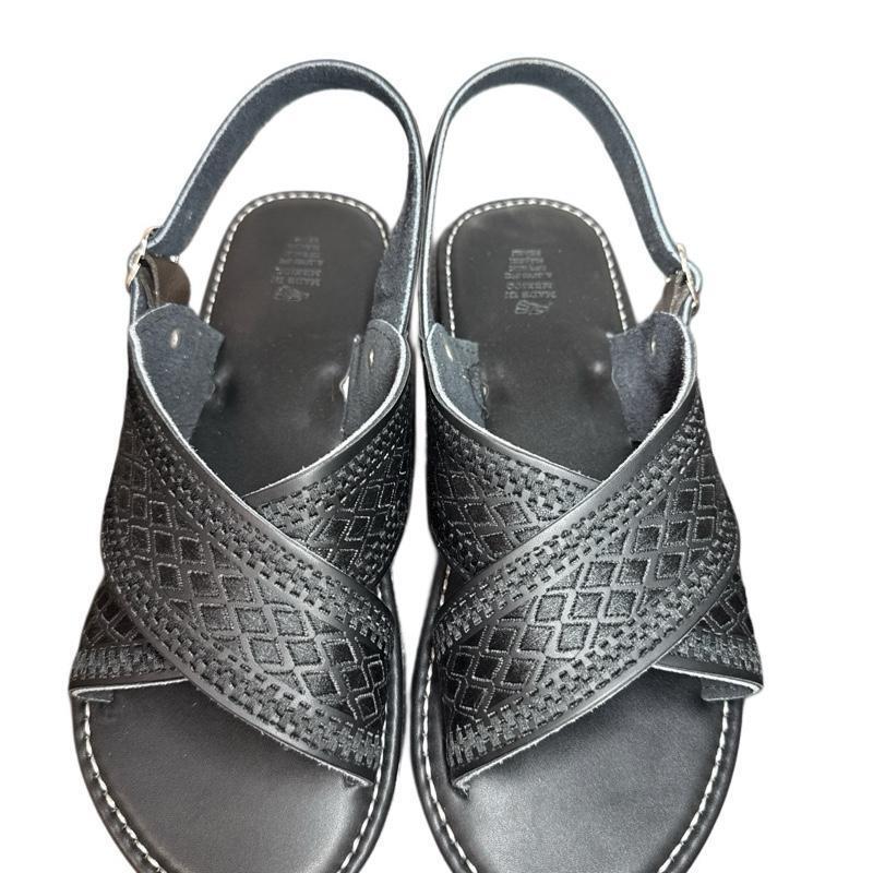 2026 Autumn and Winter Cross-Border Export New Embroidered Sandals Mexican Leather Flats Slippers