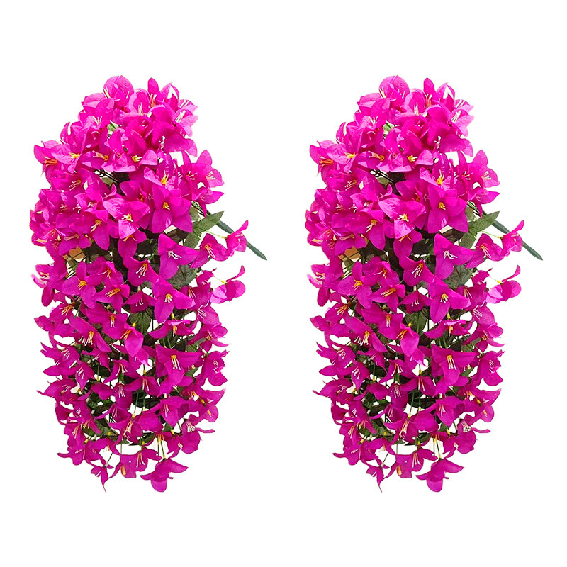 Cross-Border Bougainvillea Wall Hanging Basket Fishing Artificial Plant Fake Flower Indoor and Outdoor Decoration Hotel Engineering Landscaping Special