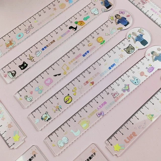 定制学校亚克力尺子LOGO广告尺卡通尺广告宣传尺学生礼物可印刷