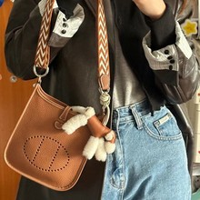 高端蜡线TC牛皮包包斜挎包mini伊芙琳女包迷你小包小众轻奢通勤包