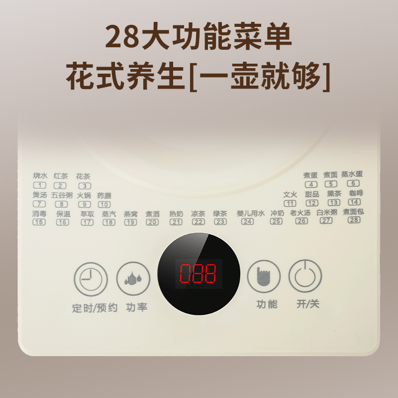 养生壶多功能电热水壶烧水花茶壶办公室煎药壶玻璃煮花茶外贸礼品|undefined