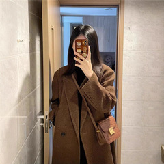 呢子大衣高级毛呢2025秋冬新款加厚小个子赫本外套今年流行美拉德