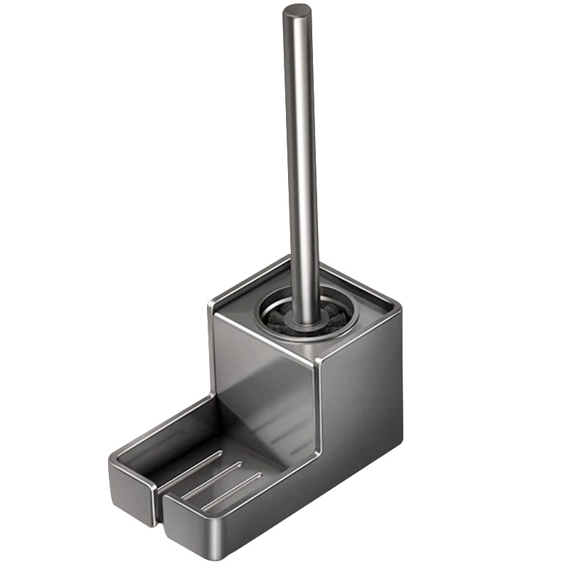 Cepillo de inodoro rack de almacenamiento sin perforaciones hogar no muerto ángulo cepillo de inodoro baño aseo artefacto de limpieza