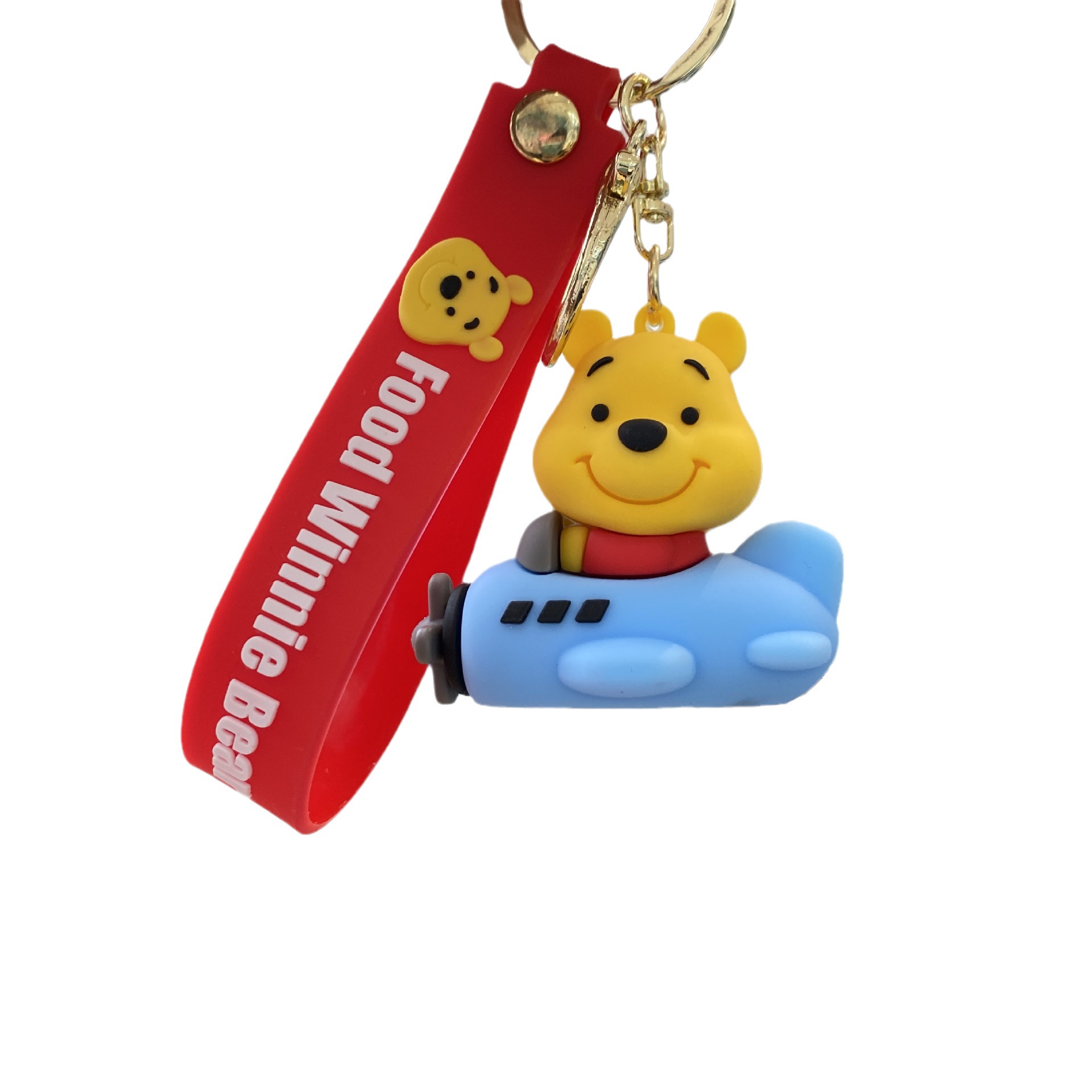 Dibujos animados Winnie the Pooh llavero Pooh oso transporte serie muñeca máquina pequeño regalo colgante al por mayor