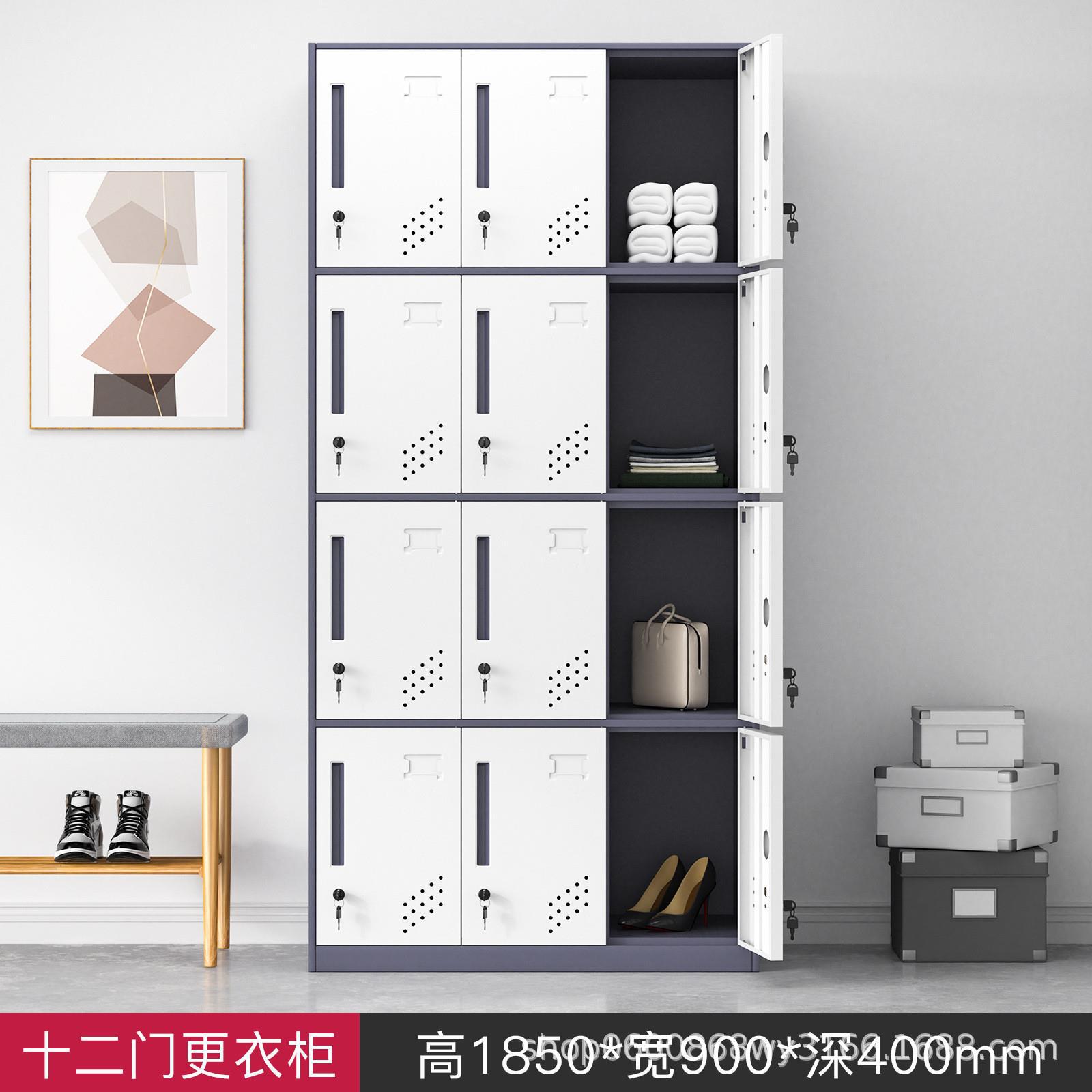 Desmontaje y montaje de casilleros, armario colgante de varias puertas, dormitorio del personal, armario de metal con cerradura, armario de almacenamiento de gimnasio