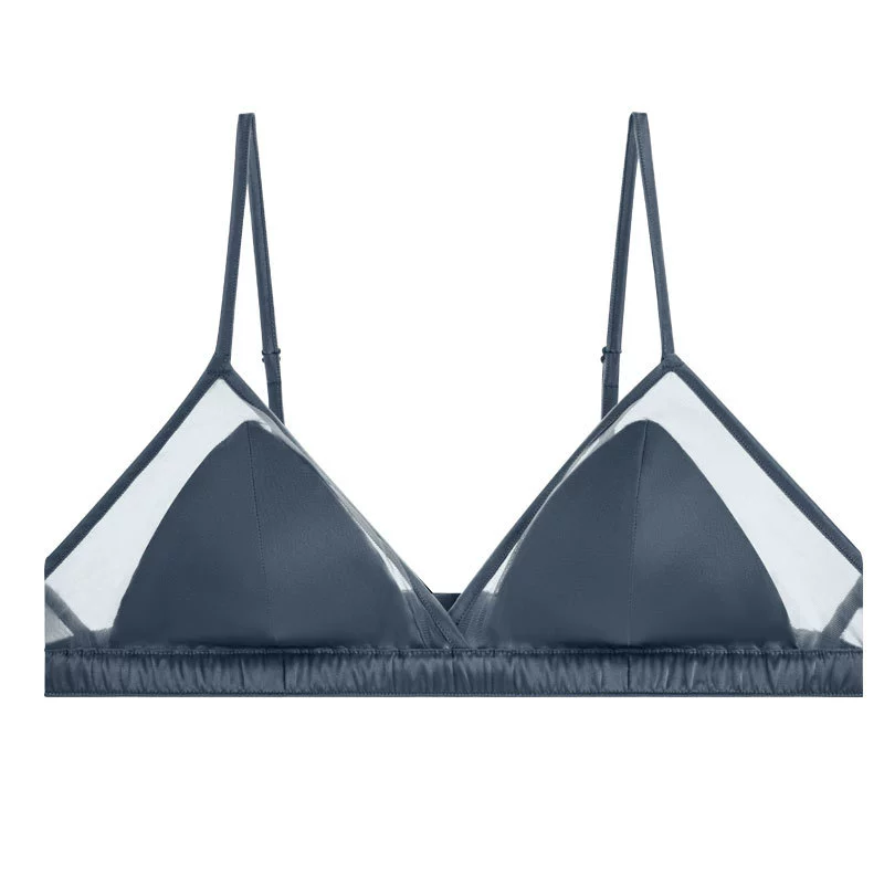 Бюстье Wireless Silk Bralette, двустороннее, французский стиль, тонкое, съемные вставки (S–XL)