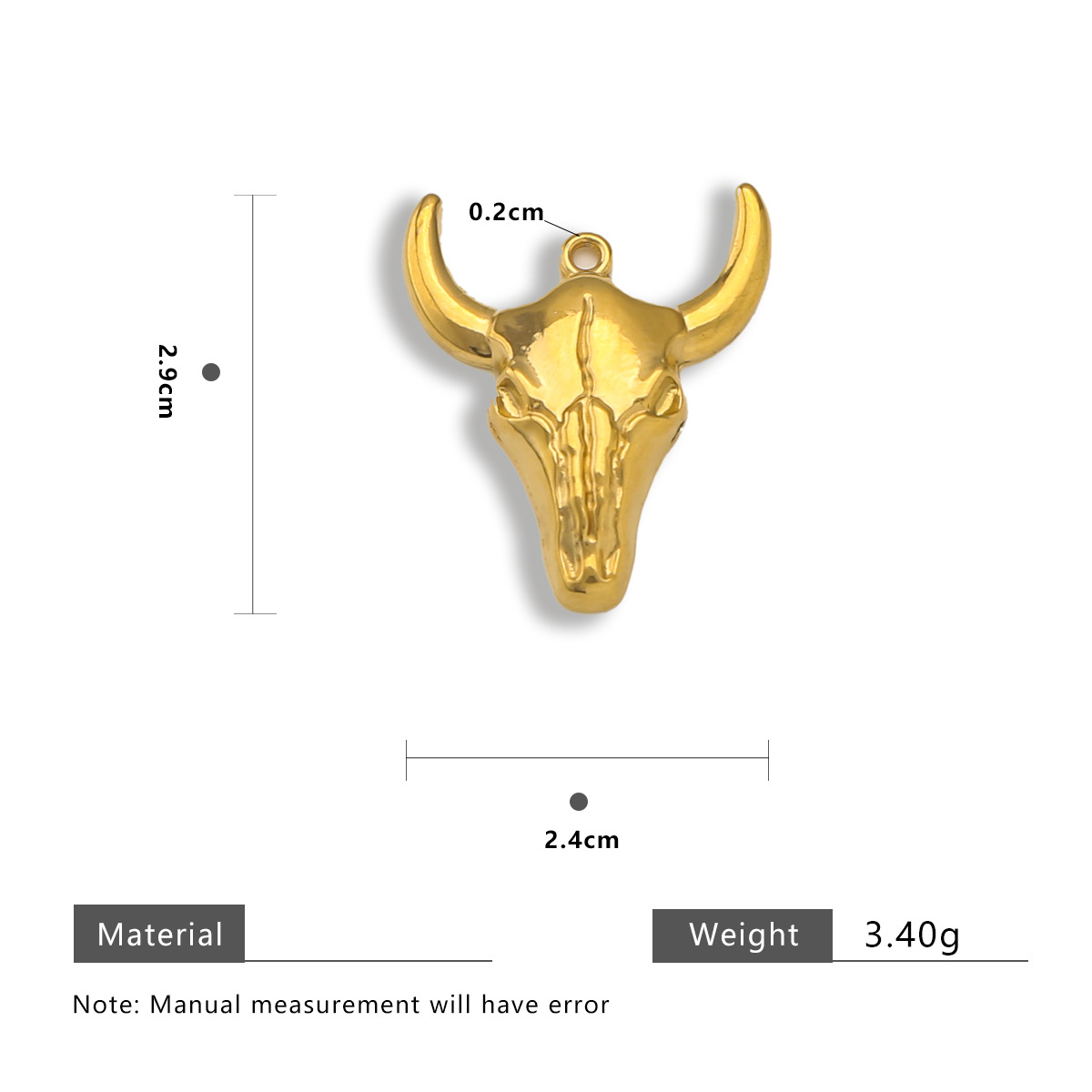15g Weight 0.03µm Gold Plating Thickness PVD Coated Gold Plating Process Pendant Jewelry Making Type 18K Real Gold Plated Plating Material 5 PCS/Package Quantity 304 Stainless Steel Material Horns Pattern Cute, Classic Style Style 5 PCS/Package 304 Stainless Steel Horns Polished Pendant DIY Ornament Accessories 9