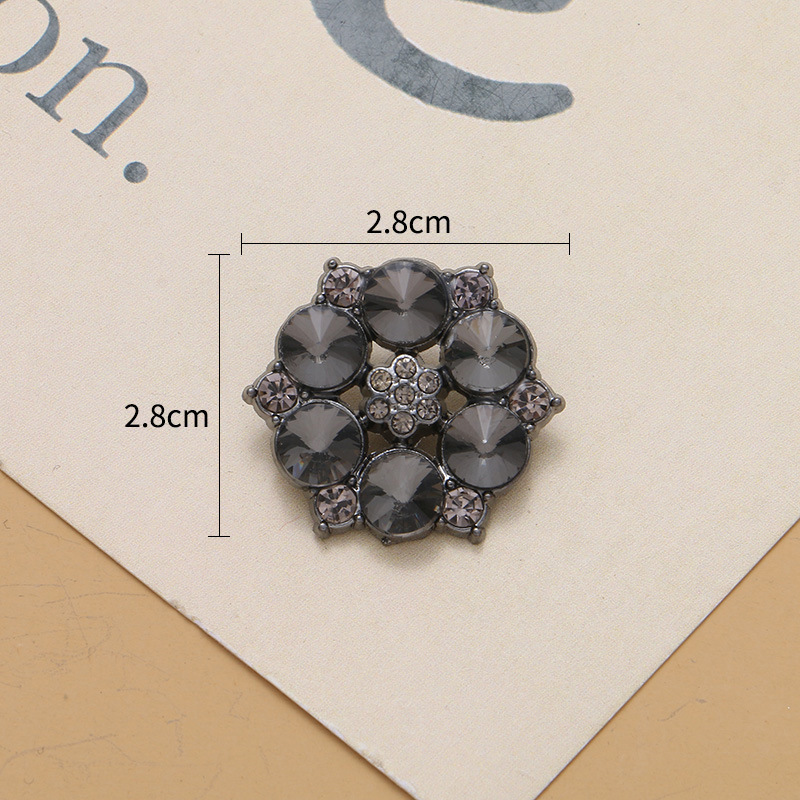 自产自销合金水钻裘皮纽扣皮草貂皮纽扣金属纽扣配件速卖通淘宝