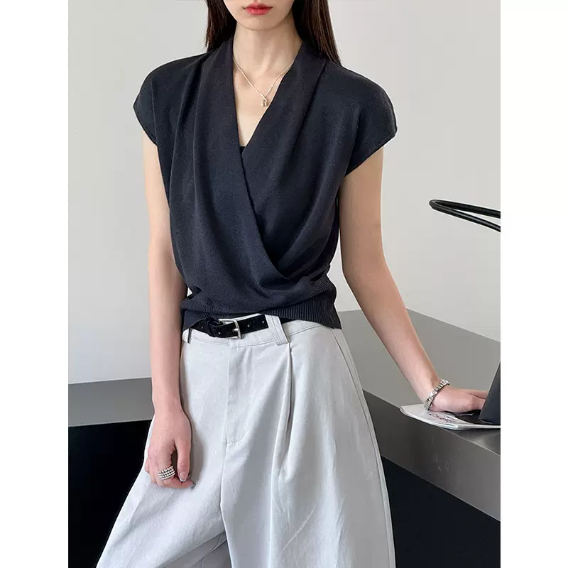 橘芷春季新款洋气时尚漂亮设计休闲气质百搭女装针织衫529