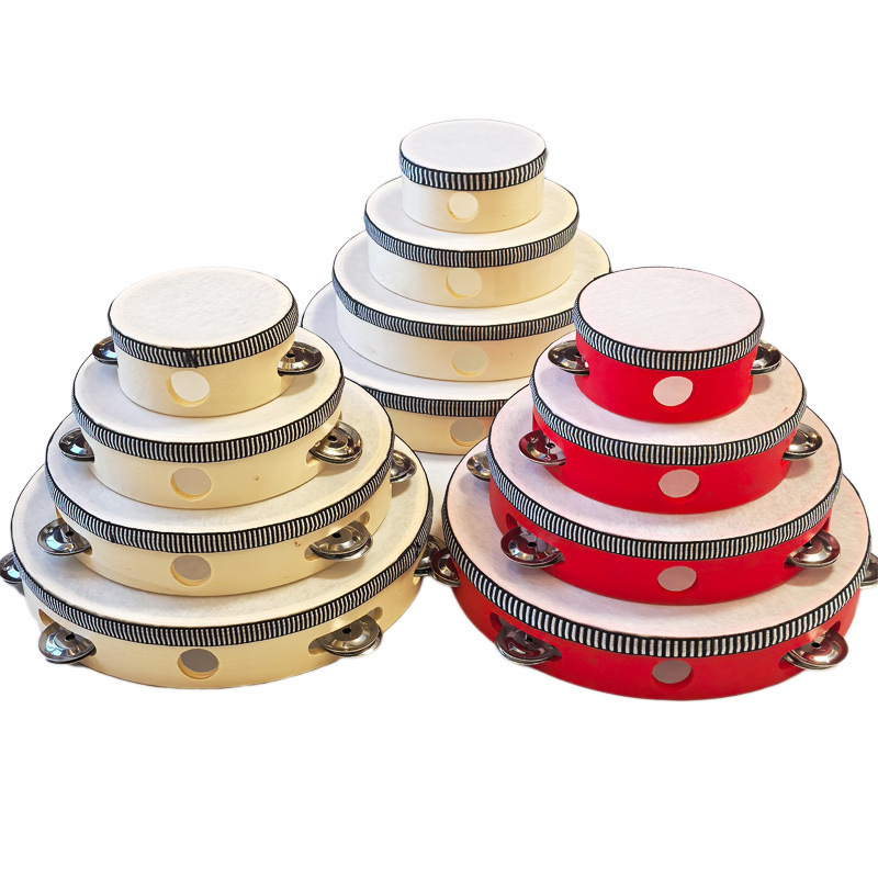 Orff Percussion Instrument Hand Drum Children's Dance Performance Hand Drum Early Education Toys Various Sizes Tambourine