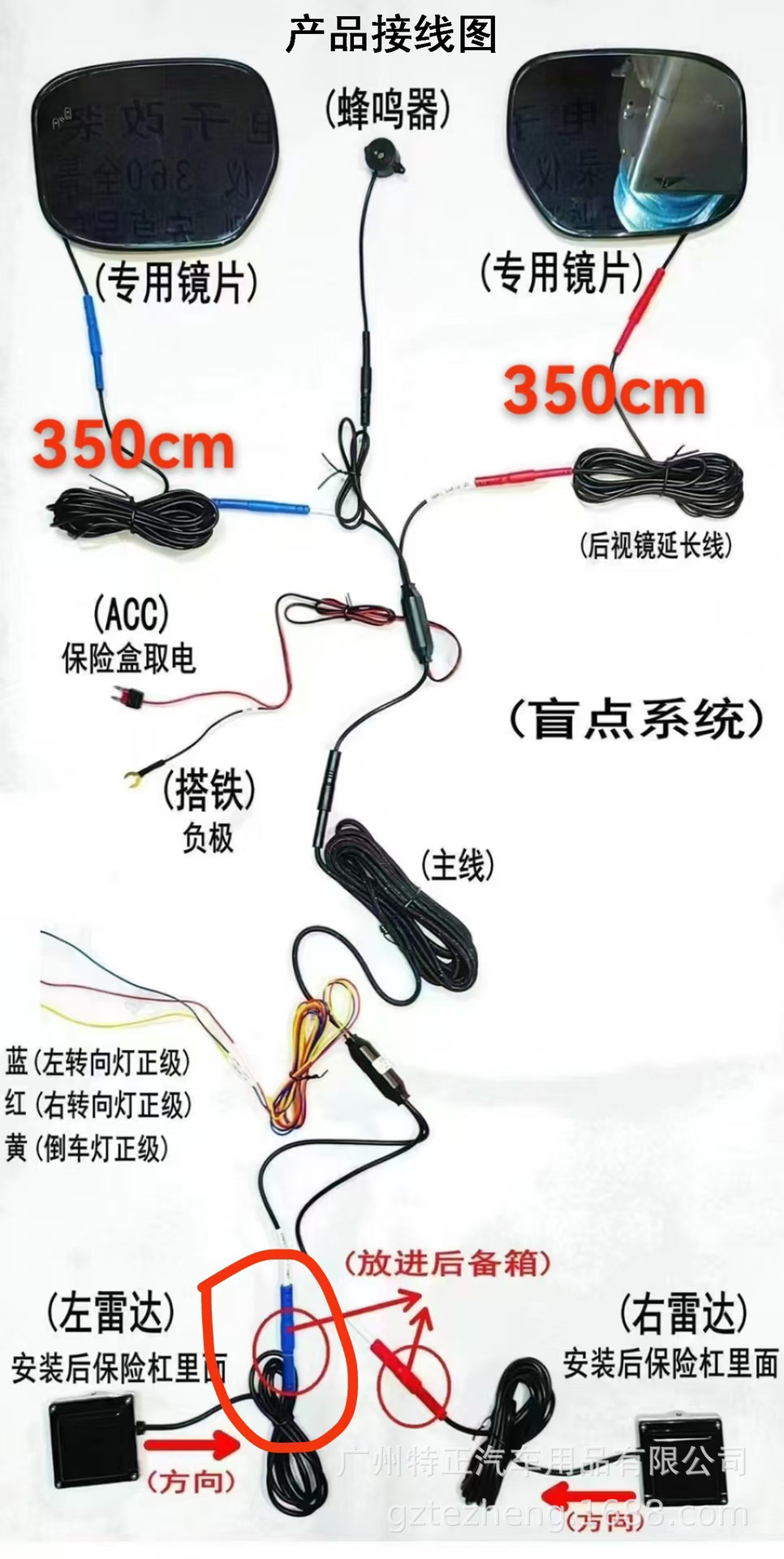 Car Bsd Blind Spot Monitoring Lane Change and Merging Assistance System 24Ghz Millimeter Wave Radar Early Warning Accurate Ranging Angle