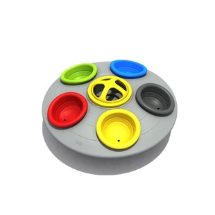New indoor and outdoor unpowered European and American popular five-person UFO turntable Park community amusement equipment children's swivel chair