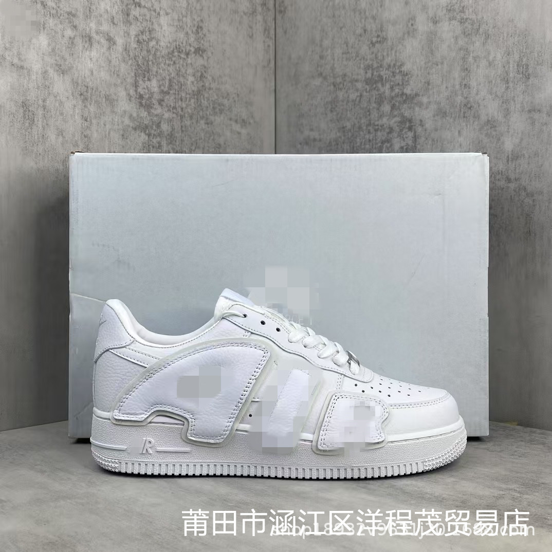Zapatos Putian Chunyuan Air Force No. 1 AF1 OW conjuntos 3M capas de piel reflectantes CPFM zapatos de skate para hombres y mujeres