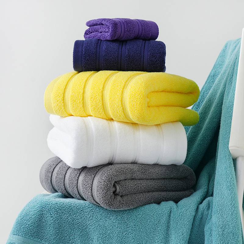 Pure Cotton Towels for Home Use, Face Washing, Cross-Border, Thickened, Enlarged, Adult, All-Cotton, Bath Absorbent Towel Set, Wholesale Logo