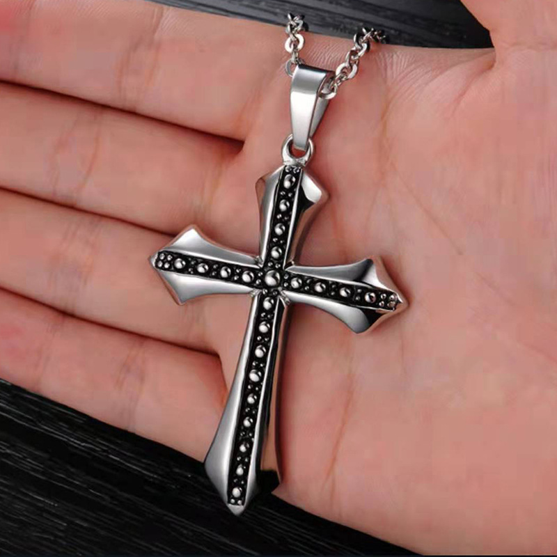 Punk Cross Alloy Plating Menu0027S Pendant Necklace 1 Piece