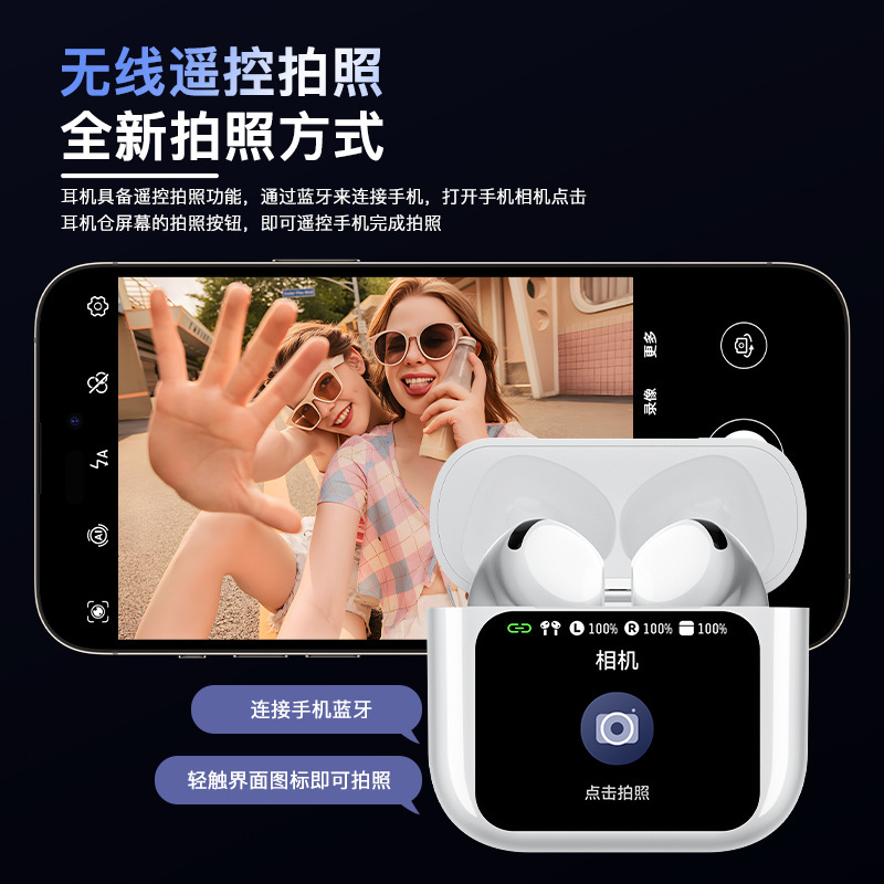 新しい外国貿易クロスボーダーワイヤレス TWS Bluetooth ヘッドセットフルカラースマートアクティブノイズリダクション Bluetooth 5.4 ゲーミングヘッドセット|undefined