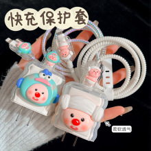 源头工厂可爱充电器保护套适用苹果20w充电线防断13快充15/12壳