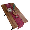 Yizhenqiyun Christmas plaid table flag weaving craft coffee table American rural simple coffee table cabinet