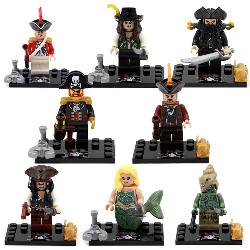 Пираты Карибского моря Дэвид Джонс Джек Элиза Baying KSZ515 518 Совместимо с Lego