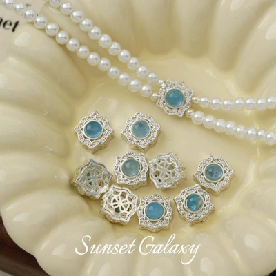 Accessories, Zərgərlik ara hissələri - aquamarine-lace-shape-one1111mm
