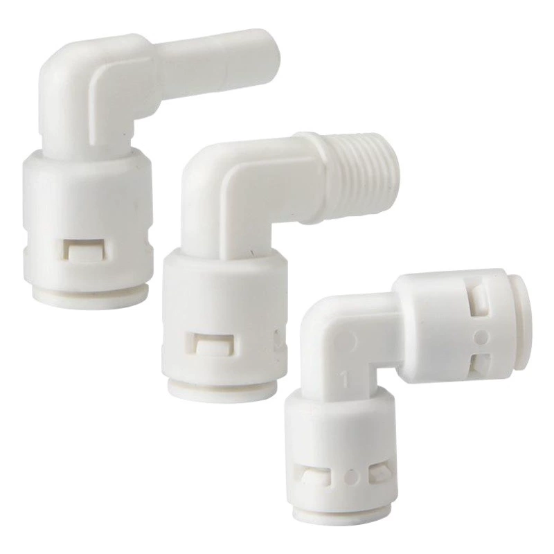 Оптовая продажа, 2 точки, 3 разъема для очистителя воды, фильтр, быстрое подключение, без карты, быстрая вилка, колено водонагревателя, 90 градусов, быстрый пластик
