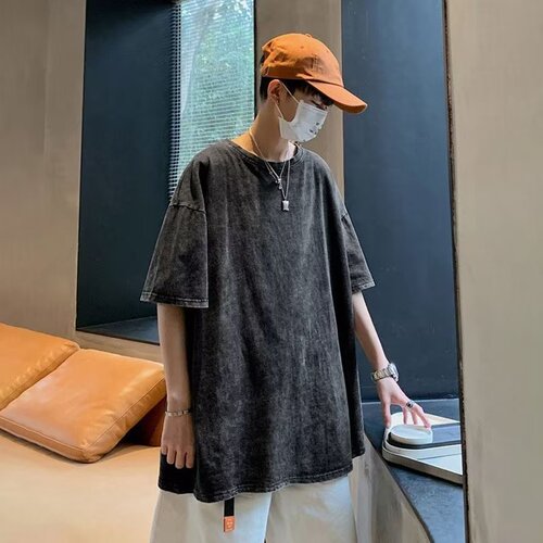 Standard Youth Trend T-shirt Spring Men's Crew Neck Fashion Streetwear Brand Casual Short Sleeve Daily Urban Style