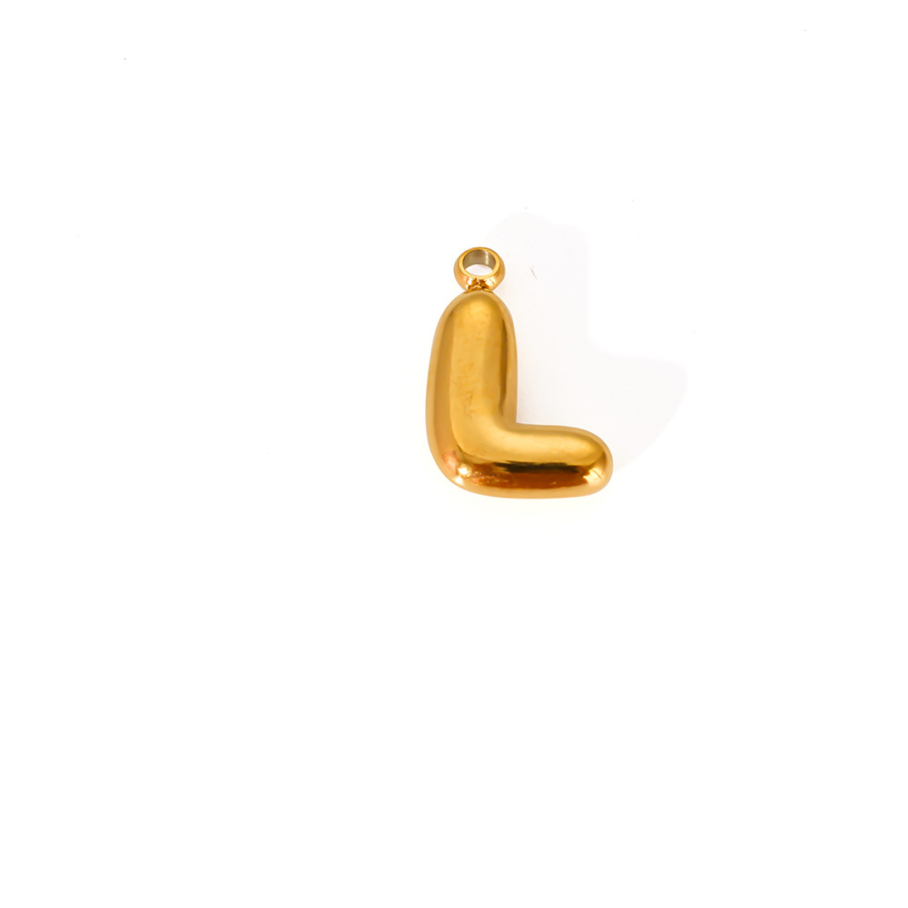 2g Weight Pendant Jewelry Making Type 12*8mm Jewelry Making Size DIY Jewelry Accessories Classification 1 Piece Quantity 304 Stainless Steel Material Letter Pattern All Seasons Season Polishing Design Vacation, Simple Style Style 1 Piece 12*8mm 304 Stainless Steel Letter Pendant 15