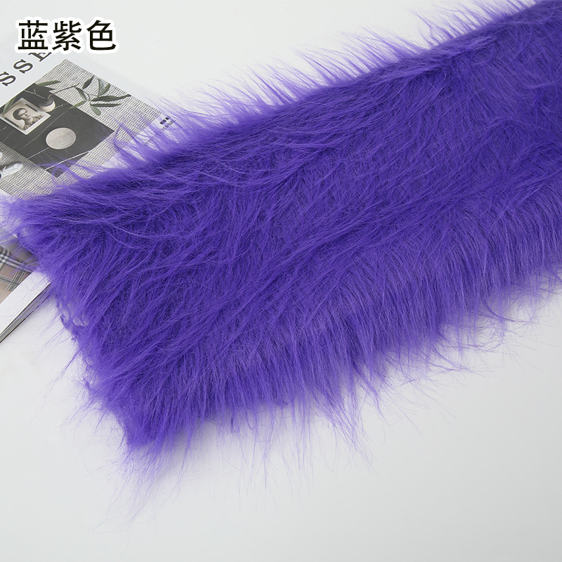 12 ''plush tela DIY caída de piel artificial de piel simulación de piel muñeca pelo bestia traje de piel larga tela de piel