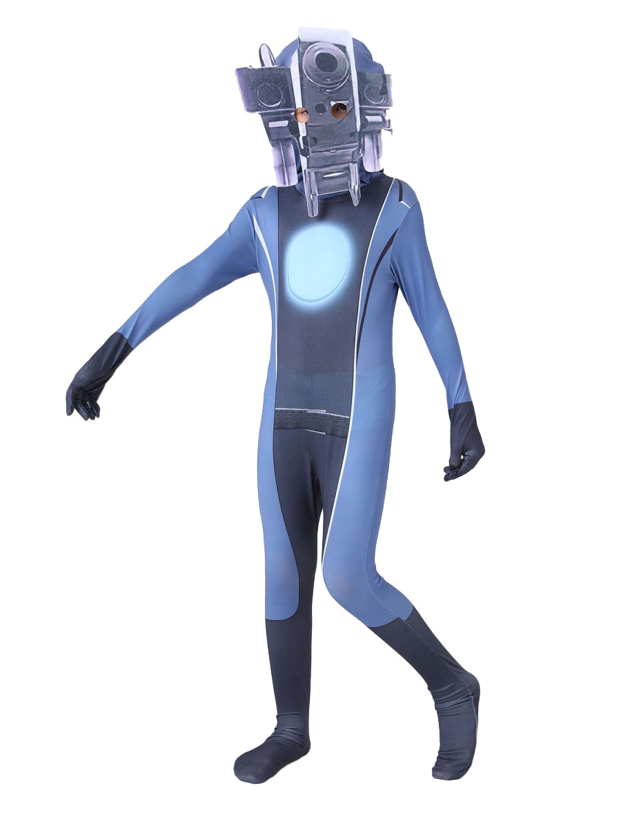 Disfraz de Halloween Skibidi5, mono de cosplay, traje de cosplay para niños, Vigilancia vs. Hombre Inodoro