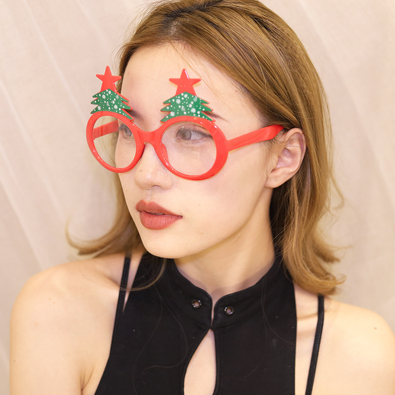 Marcos de Lentes Divertidos de Navidad de ABS Decorativo para Fiesta de Navidad