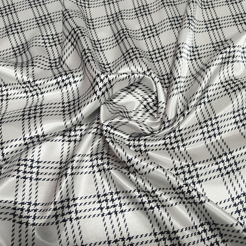 Tejido de impresión de celosía vestido bufandas de seda joyas toque de cabeza satin tela textil multicolor image 11