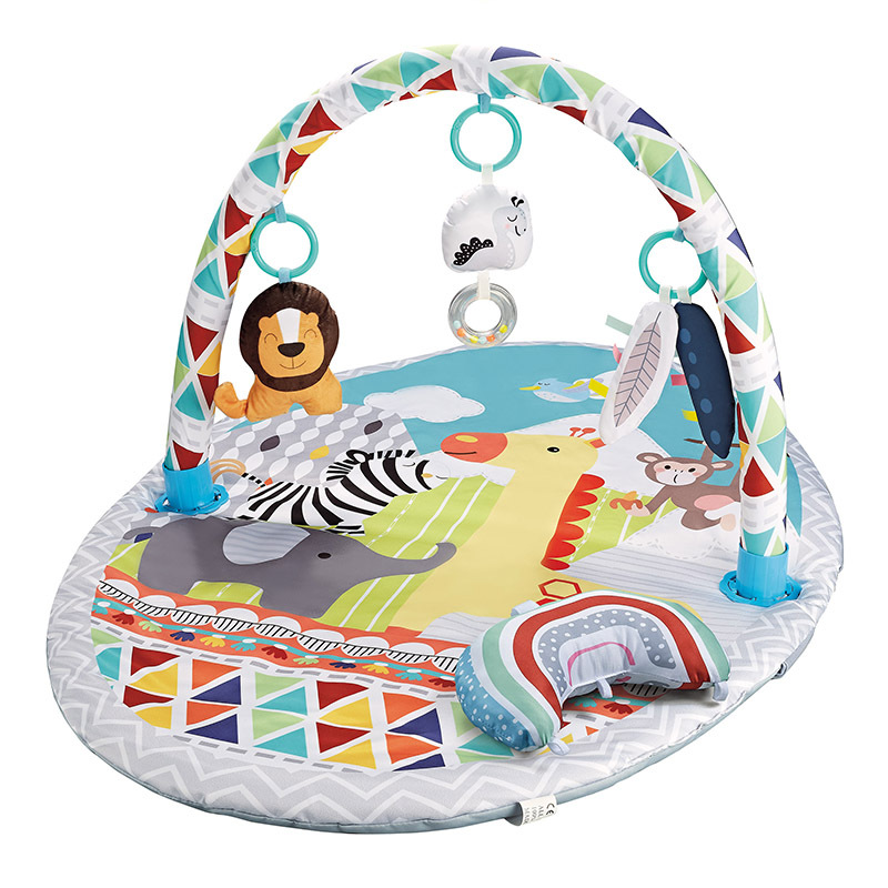 383-1A Alfombra de juego ovalada + almohada lavable a máquina
