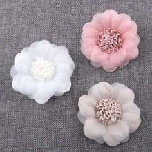 DIY手工头饰半成品仿真花纱花婚庆花汉服饰 花 鞋花配饰韩版韩式