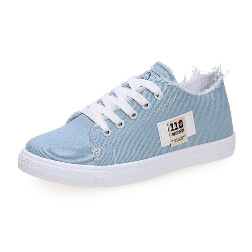 Breathable canvas shoes for women, summer white, Korean style, fashionable and versatile, student sports flat shoes